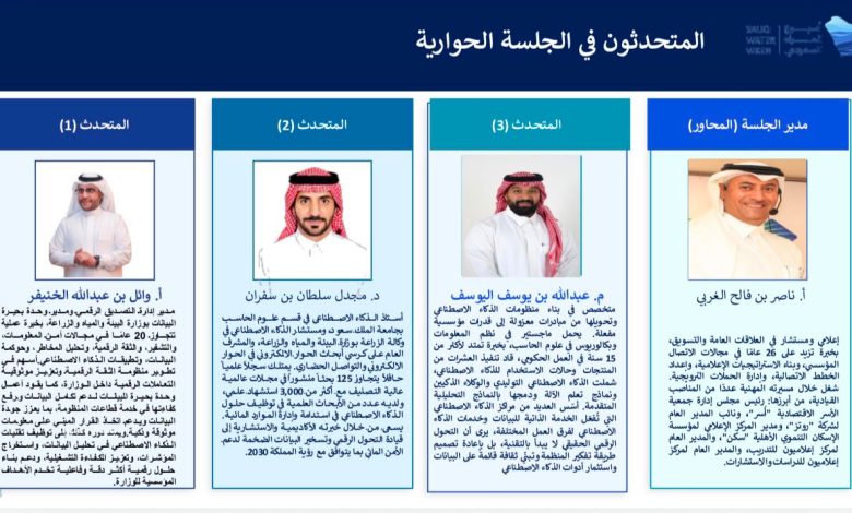 "التحول الرقمي في قطاع المياه من البيانات إلى القرار".. تطرق أهمية التقنية في الحفاظ على الثروة المائية